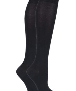 Chaussettes montantes en bambou Femme Paquet de 2 - Légèreté et Absorption