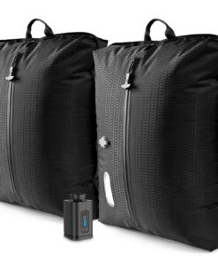 Aieeop Sac Voyage Sous Vide, Réutilisable IP67 Étanche, 2 Pièce + Pompe avec Valise Compression Révolutionnaire