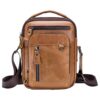 Sacs bandoulière hommes en cuir vérité MANNUOSI Loisir Mode Sac à main
