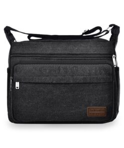 Aucuu Sac à Bandoulier vintage pour homme, Sac voyage décontracté avec bandoulière réglable, Sac messager causal pour tr