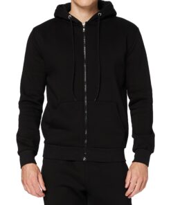 FM London Sweat à Capuche Zippé pour Hommes, Très Chauffant avec Doublure en Polaire Brossée, Mode et Confortable