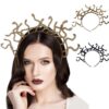 Serre-tête Medusa Hifot Noire Femme pour Halloween et Fêtes de Cosplay - 2 Pièces
