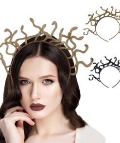 Serre-tête Medusa Hifot Noire Femme pour Halloween et Fêtes de Cosplay - 2 Pièces