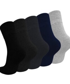 ZAKASA Chaussettes Hommes Coton Classiques Bureau Sans Couture Coloré Douces Respirantes 5 Paires OEKO-TEX STANDARD 100