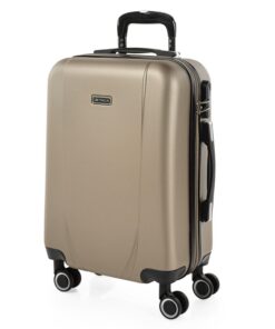Valise cabine ITACA Rigide Légère à Roulette pour Voyage en Avion Cadenas Extensibles Champagne