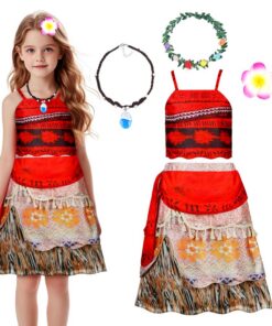 Déguisement Moana Fille pour Cosplay Fêtes Anniversaires Halloween