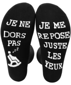 Chaussettes Gamer Unisexe Rigolotes Humour 39-46, Cadeau Original Pour Noël et Anniversaire,Cadeau Fun pour Fête des Pèr