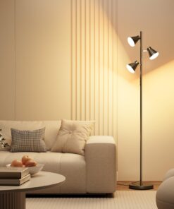 SIBRILLE Lampadaire LED Dimmable avec Télécommande 36W 3000LM Super Lumineux pour Salon Chambre à Coucher Bureau