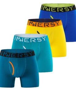 INNERSY Caleçons Homme Coton Stretch Confortables Lot de 4 OEKO-TEX