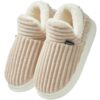 Misinol Pantoufles Femme Chaudes et Confortables en Mousses à Mémoire Antidérapantes pour L'Automne et L'Hiver