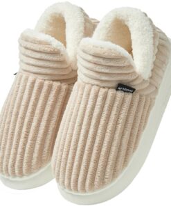 Misinol Pantoufles Femme Chaudes et Confortables en Mousses à Mémoire Antidérapantes pour L'Automne et L'Hiver