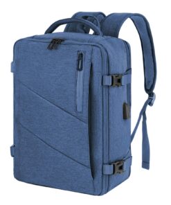 VOESLD Sac à Dos Voyage pour Easyjet Bleu avec Port USB pour Femme et Homme 32L