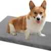 EMPSIGN Coussin Réversible pour Chien, Tapis Imperméable Matelas avec Housse Lavable, Lit Mousse Haute Densité (74x46x7,