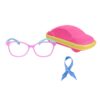 JoXiGo Lunettes Ordinateur Anti Lumière Bleue Enfant + Cordons à lunettes + Étui à Lunettes