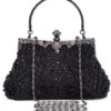 BAIGIO pochette de soirée vintage 1920 pour femmes élégante avec perles pour mariage et banquet