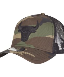 Chapeau tricoteur ajustable New Era Chicago Bulls Wood Camo