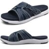 COFACE Chaussures Hommes Sport Récupération Sandales pour Athlètes Souffrant de Fasciite Plantaire Coussin Doux Léger So