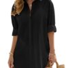 Robe de Plage Vancavoo Femme Boutonnée Cache-Maillot de Bain Été Cover Up