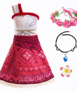 New Front Fille Vaiana Deguisement Princesse enfant pour Anniversaire et Halloween