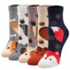 Chaussettes Fantaisie PUTUO Femme Animaux en Coton, Socquettes Doux EU 37-43 OEKO-TEX