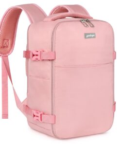 YOKGO Sac à Dos Voyage Cabine Bagage à Main pour Voyageurs Hommes Femmes Rose 20L 40x20x25cm Week-Ends Affaires Portable