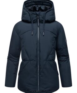 Navahoo Veste d'hiver chaude matelassée pastel pour femme - capuche réglable - détails magnétiques - 14 S à 3XL