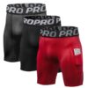 BEGIANT Shorts Compression Sport pour Homme - Séchage Instantané et Poche Sécurisée - Fitness et Musculation - Lot de 5