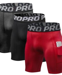 BEGIANT Shorts Compression Sport pour Homme - Séchage Instantané et Poche Sécurisée - Fitness et Musculation - Lot de 5