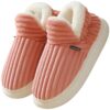 Donpapa Chaussons Chaud Fermés Antidérapants pour Femme et Homme Hiver Casserole Anti-fatigue Mousses à Mémoire de Forme