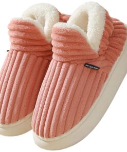 Donpapa Chaussons Chaud Fermés Antidérapants pour Femme et Homme Hiver Casserole Anti-fatigue Mousses à Mémoire de Forme