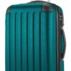 Valise Rigide Extensible TSA Cabine à Main 42 L, Trolley Extra Léger avec 4 Roues, 55 cm Vert Aqua