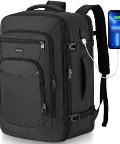 YAMTION Sac à Dos Voyage Extensible Femme Homme Imperméable pour Ryanair Grand Baggage Cabine