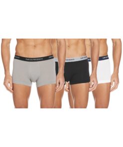 Emporio Armani Boxer Homme Élastique, Lot de 3 (Confort Maximisé - Parfait pour la Vie Quotidienne)