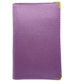 Charmoni Porte-Papiers Voiture en Cuir Mauve - Forme 2 Volets - Idéal pour Permis de Conduire, Carte Grise et Assurance