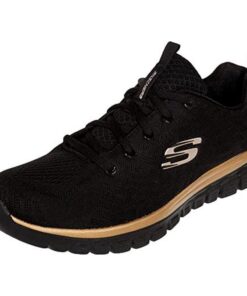 Skechers Graceful Get Connected Femmes Chaussures - Noir Rose Or 37,5 EU