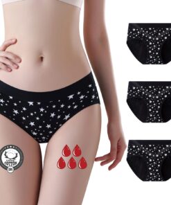 Culottes menstruelles en coton pour fille en incontinence Stretch Slip adapté aux ados 8-18 ans | Lot de 3 tailles 14-16
