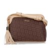 Sac à bandoulière WITTCHEN pour femme | Sac en similicuir écologique | Sac à bandoulière avec monogramme noir