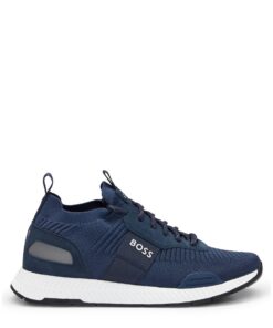 BOSS Hommes Titanium Runn Baskets Élégantes pour Hommes - Respirantes et Doux Chaussures, Taille Euro, Blanc