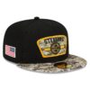 Casquette New Era 59Fifty Pittsburgh Steelers Homme Noir - Visière Plates Fitting Ferme Hiver Ete