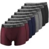 Fullluwaa Boxer Homme Lot de 8 Caleçons En Coton Confortables et Doux Avec Ceinture Élastique