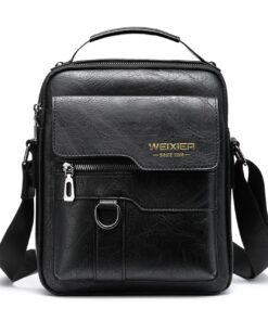 A-QMZL Sac Bandoulière Homme Chercher Voyage Randonné Travaille Vêtement Affaires Modèle Petit Cuir