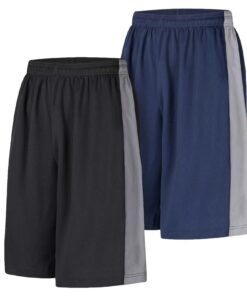 Short de sport long LukBerd pour homme - Basket-ball - Séchage rapide - Camouflage - Poches
