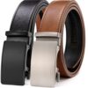 Ceinture pour hommes sans boucle CHAOREN automatique à cliquet Large en cuir 35mm ou 30mm pour homme Ceinture pour hom