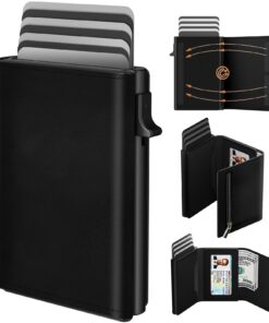 [dwnkove Portefeuille Homme] + [Porte Carte Bancaire avec Fermeture Magnétique] + [Portefeuilles et Porte Cartes Cuir Po