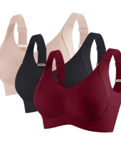 Soutien-Gorge Push-Up Anti-Affaissement Respirante pour Femmes Grande Taille - Brassière Casual Sports Yoga