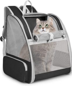 Sac à Dos Chat Chien Respirant et Pliable, Sac Transport Chat Chien pour Petits Chats et Chiens, Sac à Dos de Transport