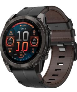 Montre GPS Cuir Bracelet pour Garmin Fenix 7X et Fenix 8, confortable et durable pour sportifs avancés, 26mm et 51mm, ad