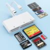 Lecteur de Cartes SD Mémoire 5 en 1 USB C + Lightning pour iPhone 16 15/iPad/MacBook S25 S24 S23 - Adaptateur Carte SD S