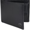 Portefeuille TRAVANDO Oslo pour Homme -Bloque RFID, Noir, Classique - Rangement Pièces et Cartes Portrait - Cadeau Idéal