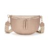 Vezluax Sac Banane Femme 30x20cm Grand Bandoulière Cuir Vegan Élégant Cadeau Or Rose
